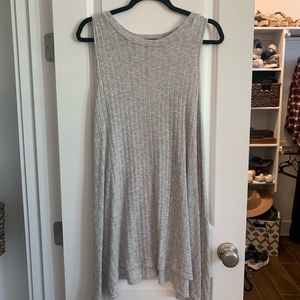 Flowy grey tee dress